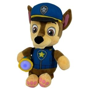 Paw Patrol Snuggle Up Chase Plush Nickelodeon with flashlight talks & lullabies